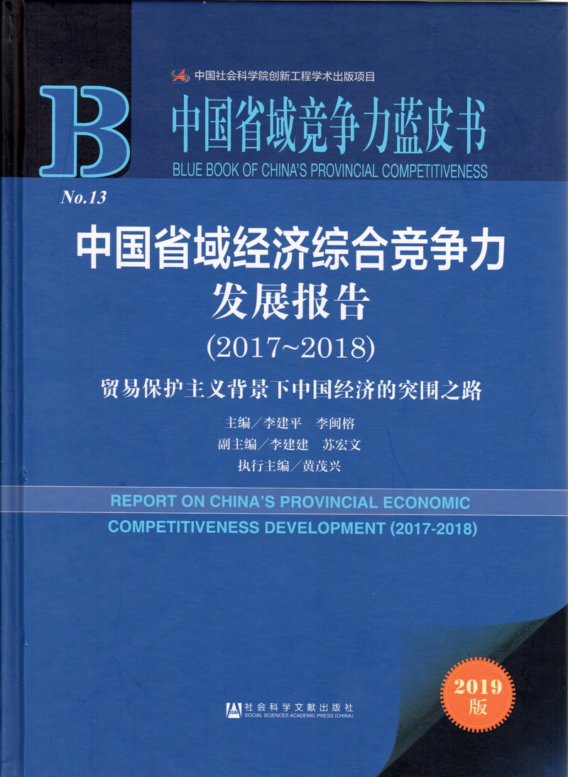 高清日骚逼逼逼中国省域经济综合竞争力发展报告（2017-2018）